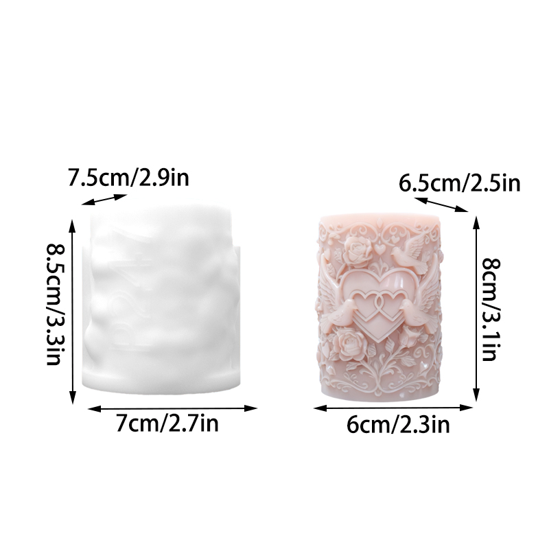 Double Heart Connected White D - Resin Art Rose recension och pris