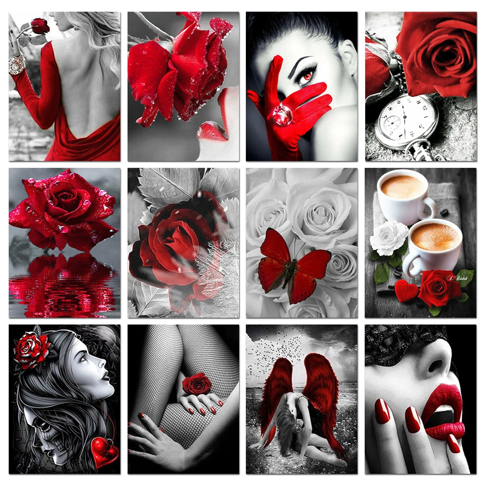 5D Diamond Painting Flower Ros - Resin Art Rose recension och pris