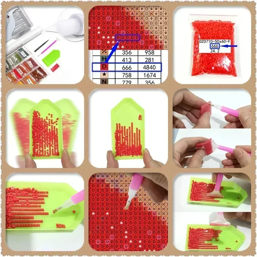 1PC frameless 5D Diamond Paint - Resin Art Equipment recension och pris